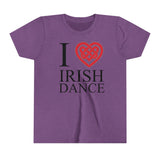 I Heart Irish Dance Youth Short Sleeve Tee Shirt